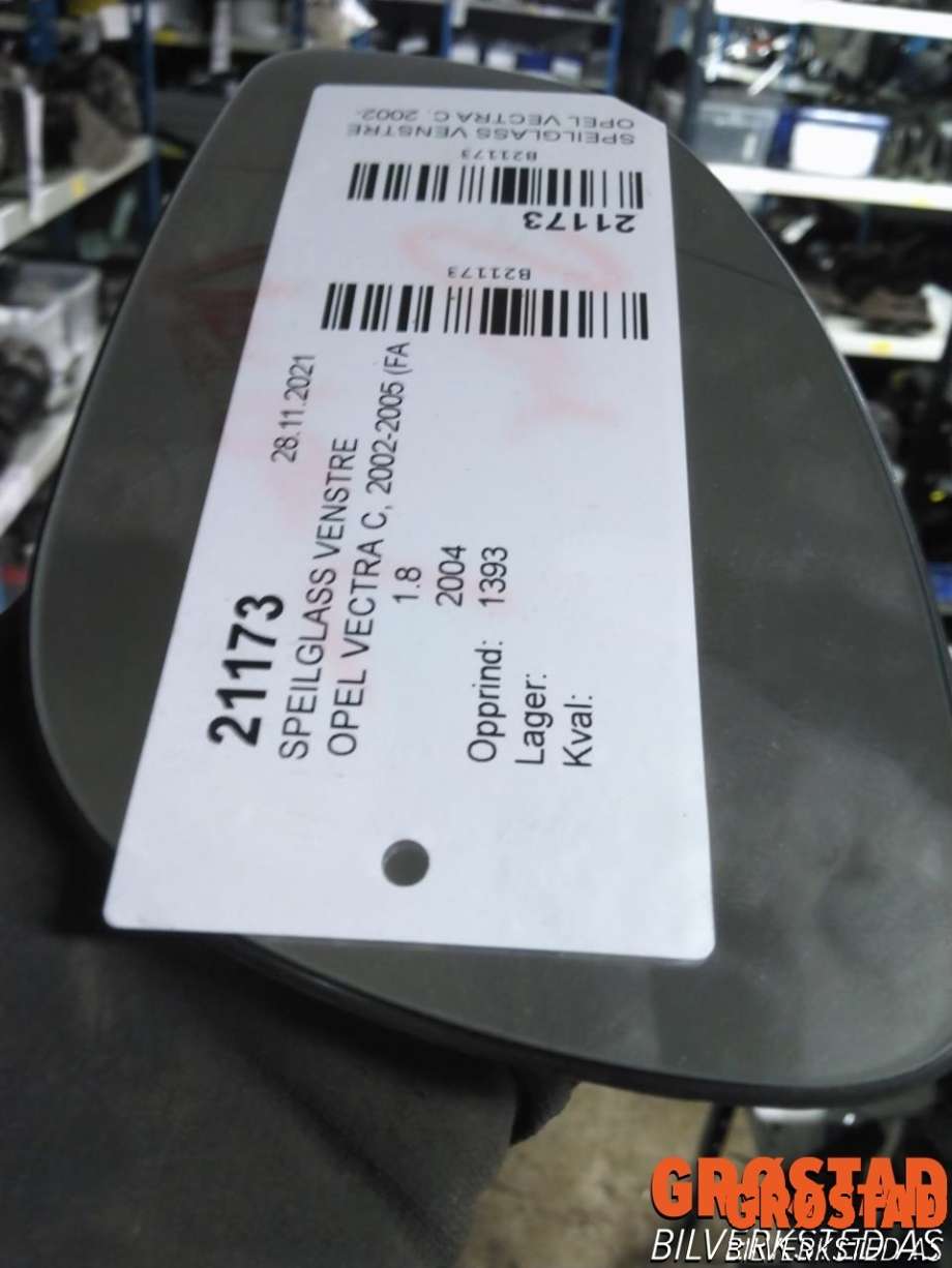 Speilglass venstre til Opel Vectra C 2002-2005 (Type I)
