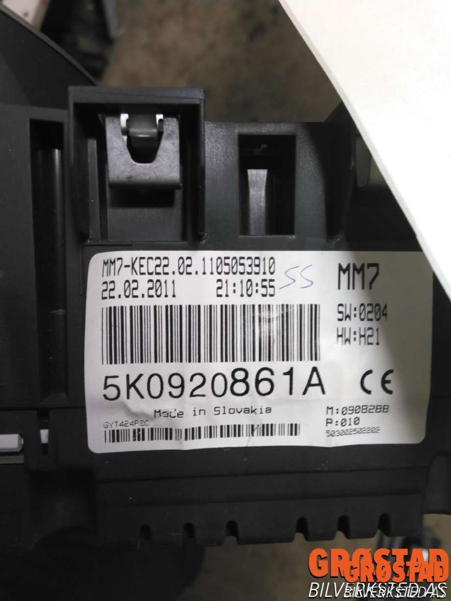 Speedometer til VW Golf VI 2008-2012 (5K0 920 861 A|)