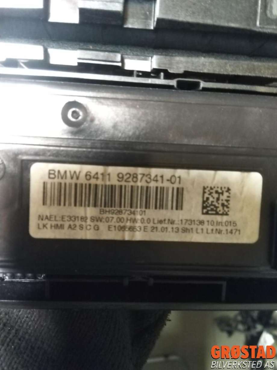 Varmeapparat betjening til BMW 3-Serie 2012-2018 (F30/F31/F34) (F30/F31/F34) (9287341-01|)