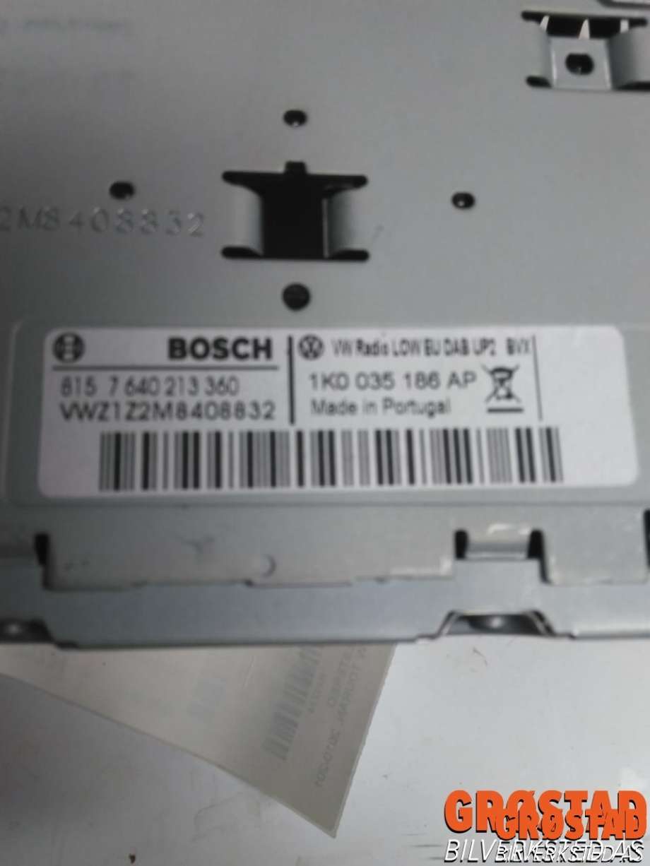 Bilstereo til VW Touran 2010-2015 (Type I, Fase 3) (1K0035186AP|)