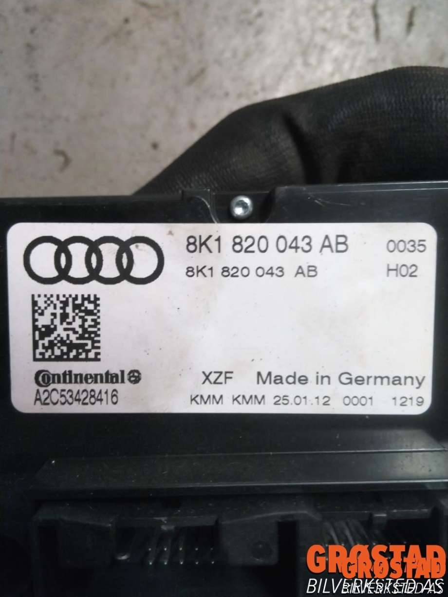 Varmeapparat betjening til Audi A4 2007-2014 (Type IV) (B8) (B8) (8K1 820 043 AB|)