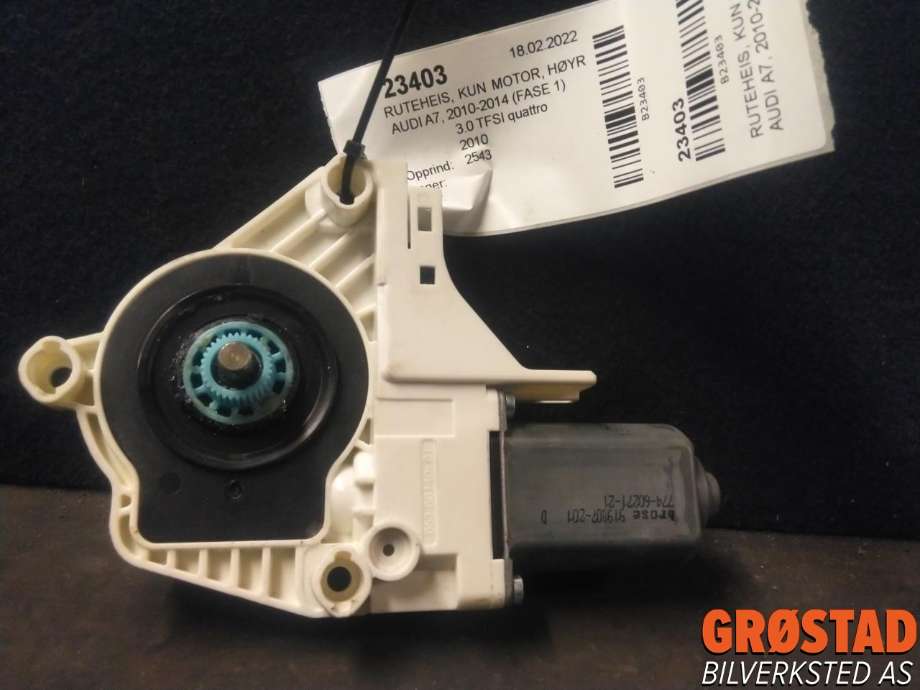Ruteheis, kun motor, høyre foran til Audi A7 2010-2014 (Type I, Fase 1) (8K0 959 802 B|)