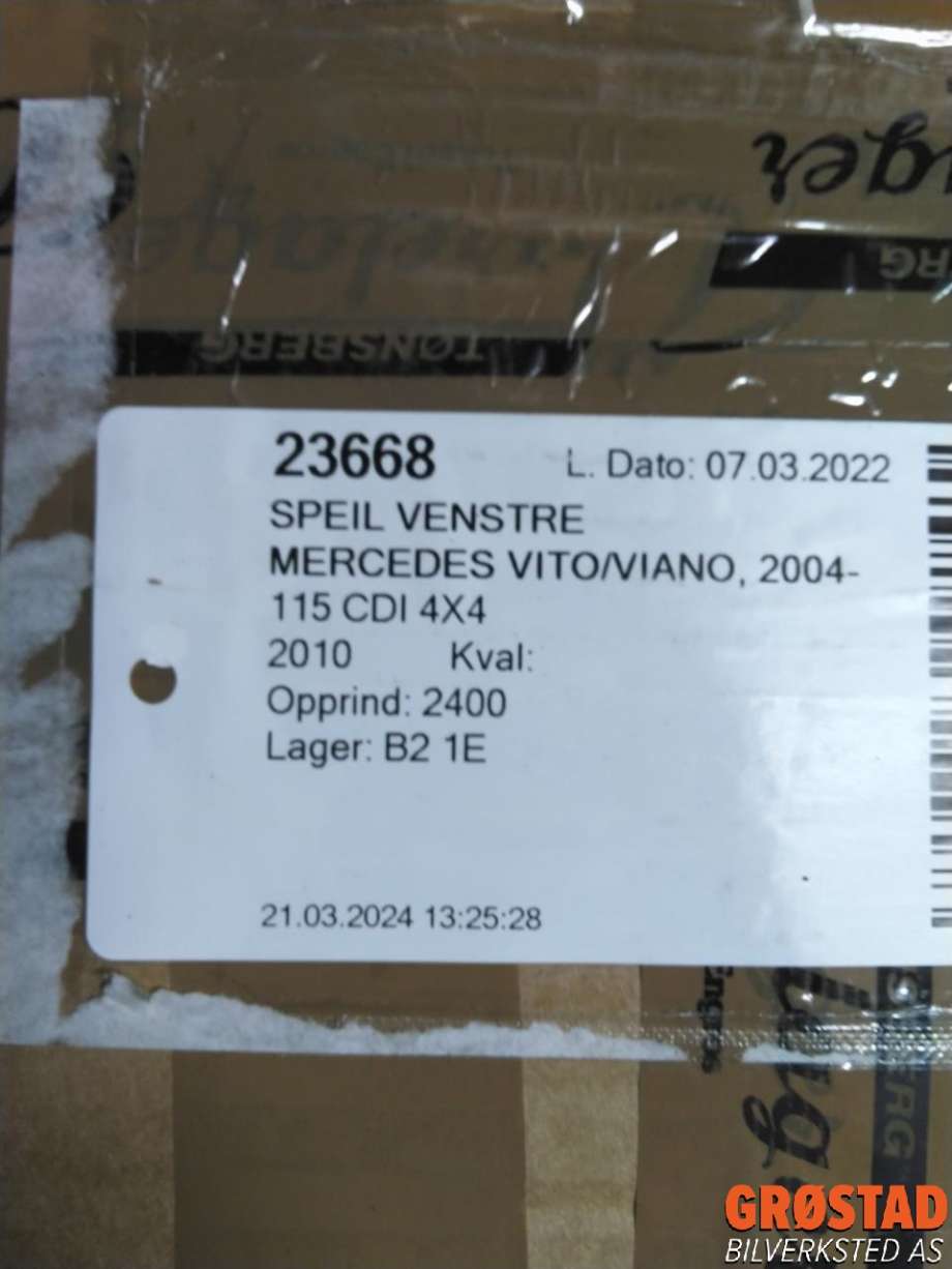 Speil venstre til Mercedes Vito/Viano 2004-2010 (Fase 1) (W639) (W639) (A 639 810 08 19|)