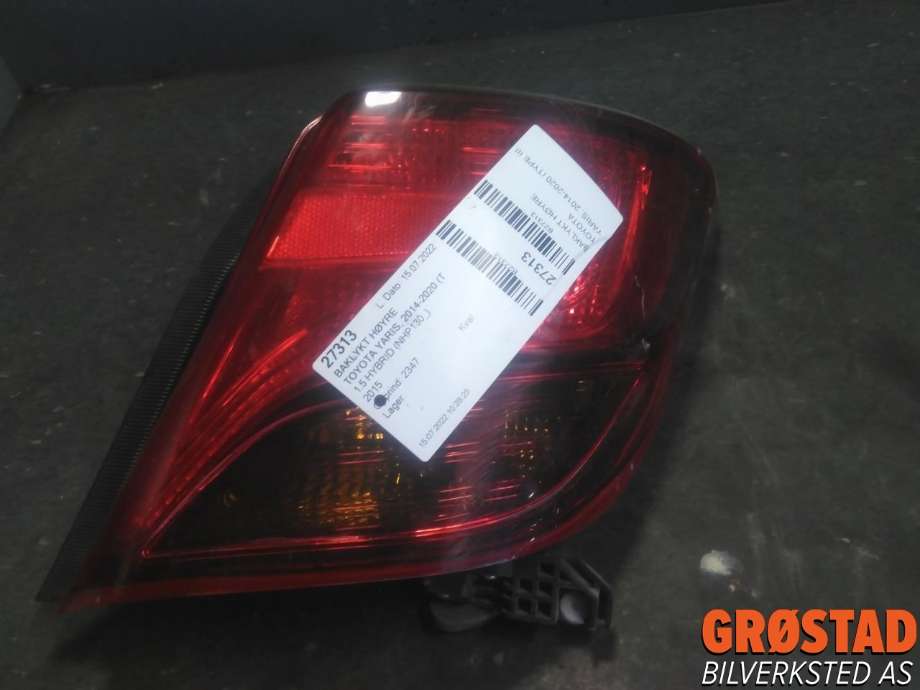 Baklykt høyre til Toyota Yaris 2014-2020 (Type III, Fase 2) (815510D600|)