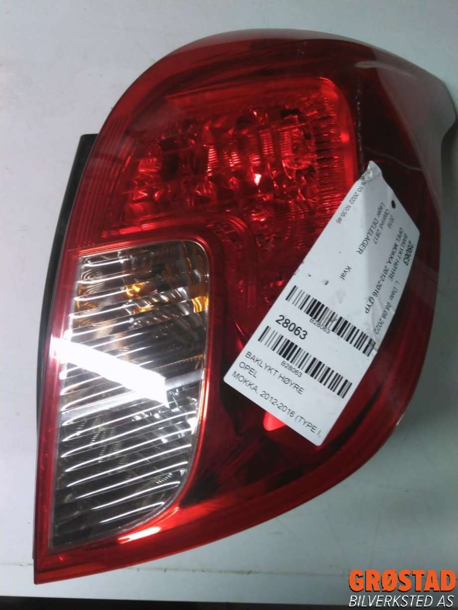 Baklykt høyre til Opel Mokka 2012-2016 (Type I, Fase 1)  (42435942|)
