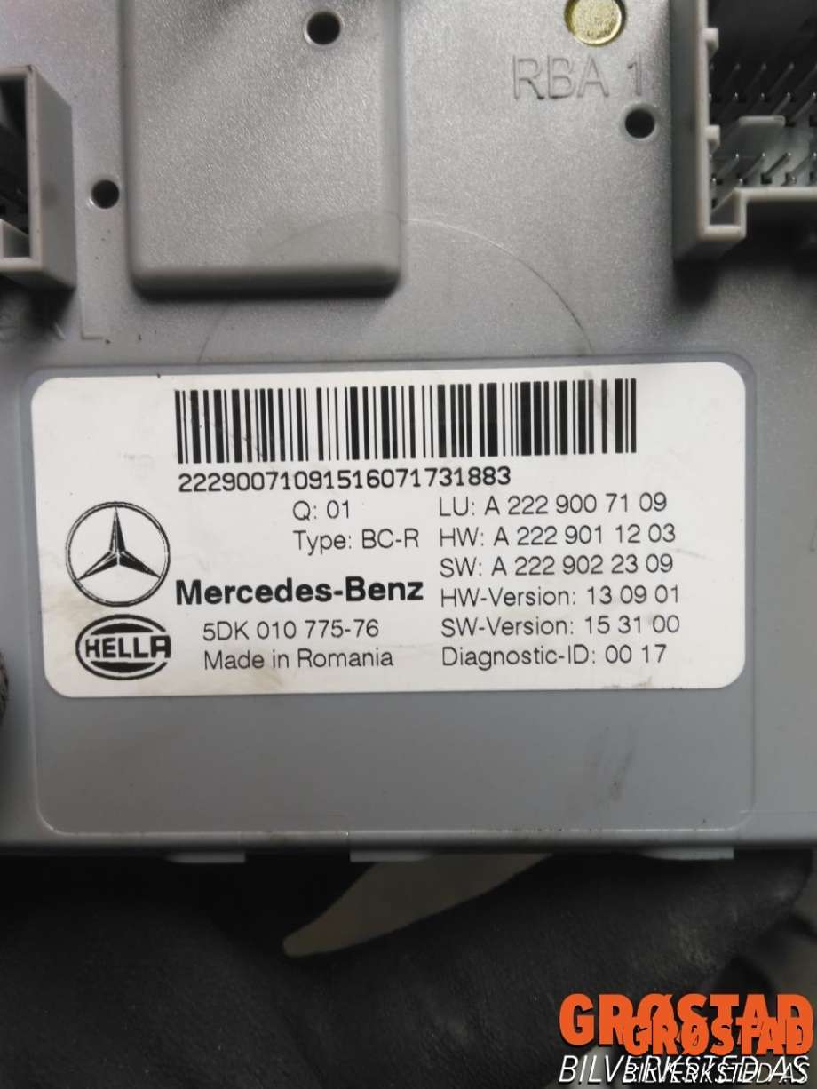 Styreenhet (SAM - Signal Acquisition Module) til Mercedes C-Klasse 2014-2018 (Fase 1) (W205) (W205) (HELLA|5DK01077576|A2229007109|A2229011203)