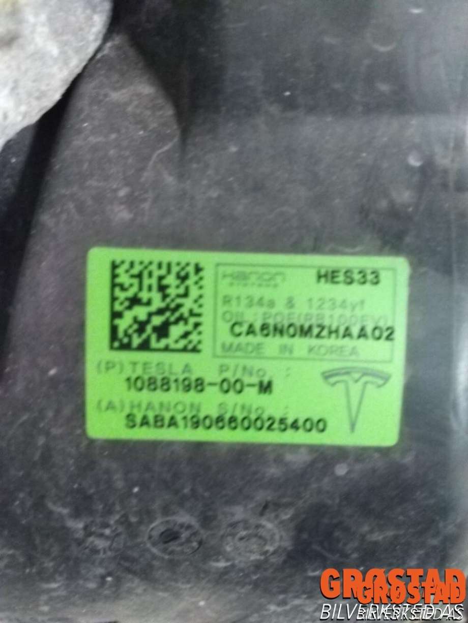 Aircondition kompressor elbil til Tesla Model 3 2018-2023 (Fase 1)  