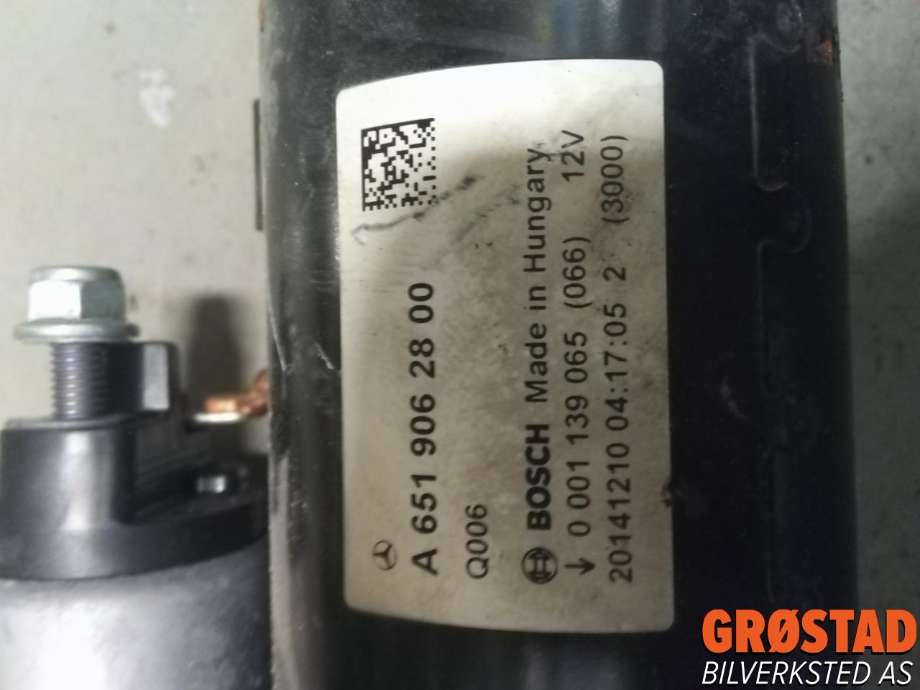 Starter diesel til Mercedes C-Klasse 2014-2018 (Fase 1) (W205) (W205) (A 651 906 43 00|A 651 906 28 00|NBS-2564)