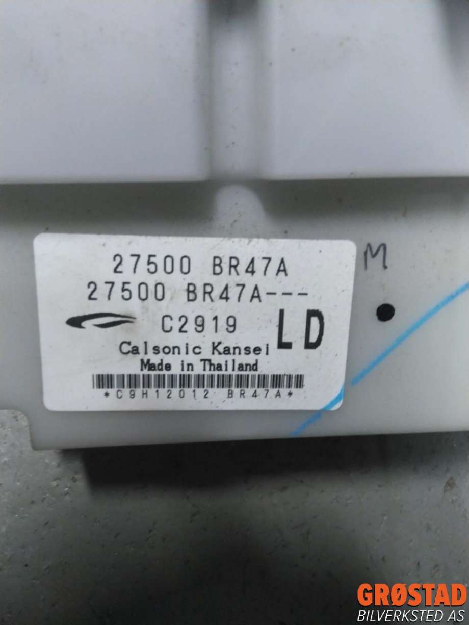 Varmeapparat betjening til Nissan Qashqai, 2010-2014 (Type I, Fase 2) (27500BR47A)