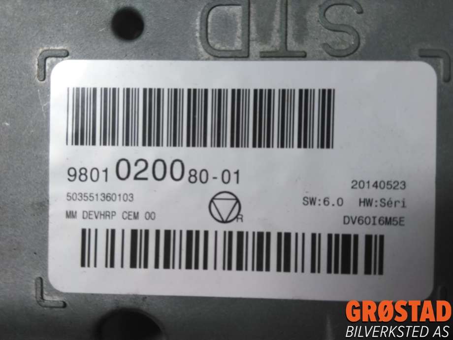 Bilstereo navigasjon skjerm til Citroën C5 2008-2017 (Type II)  (98 010 200 80|)