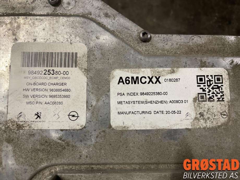 Batterilader (OBC - On Board Charger) til Peugeot e-2008 2019-->>  (16 955 245 80|)