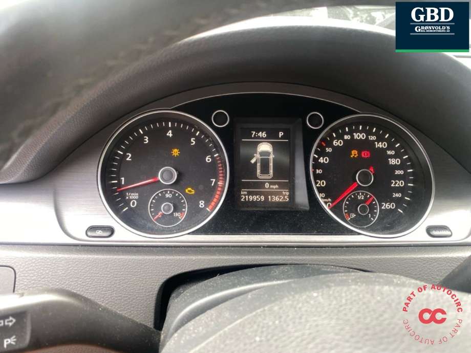 VW Passat 2011-2015 (B7) (B7), Motorkode: CAXA, Girkassekode: MPQ