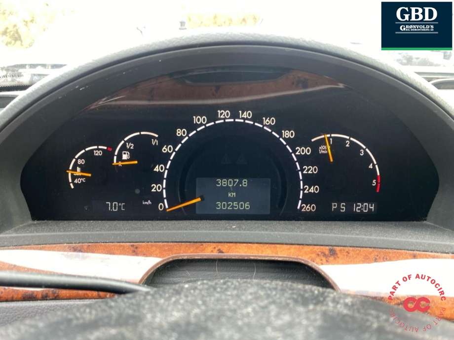 Mercedes S-Klasse 1999-2005 (W220) (W220), Motorkode: OM613.960, Girkassekode: A 220 270 13 00