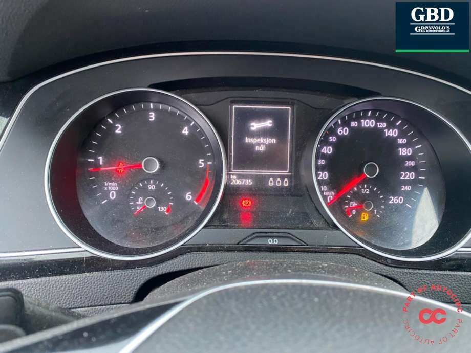 VW Passat 2015-2019 (Fase 1) (B8) (B8), Motorkode: DCXA, Girkassekode: PKC