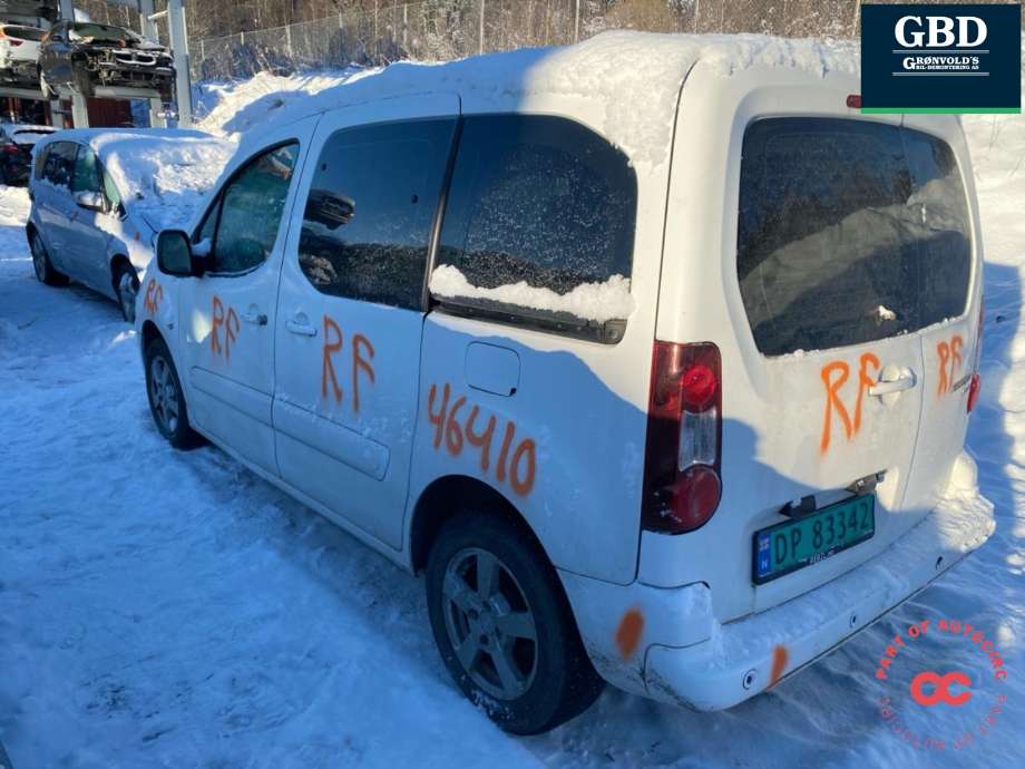 Peugeot Partner 2015-2019 (Type II, Fase 2) , Motorkode: BHY, Girkassekode: 16 122 418 80