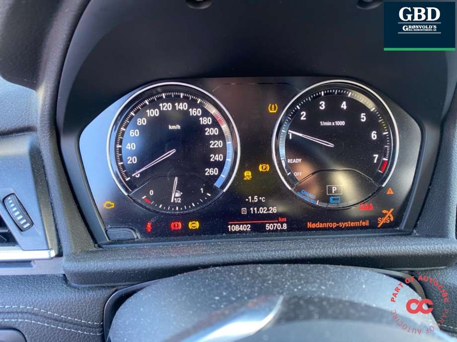 BMW 2-Serie, Active/Gran Tourer 2014-->> (F45/F46) (F45/F46), Motorkode: B38-A15A, Girkassekode: 24 00 8 743 341