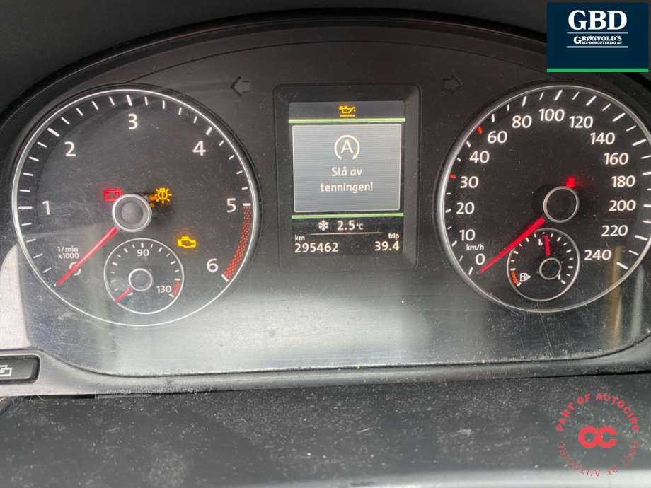 VW Touran 2010-2015 (Type I, Fase 3) , Motorkode: CAYC, Girkassekode: NQE