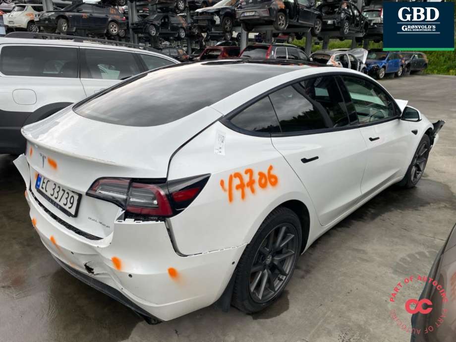 Tesla Model 3 2018-2023 (Fase 1) delebil , Motorkode: 3D3, Girkassekode: 