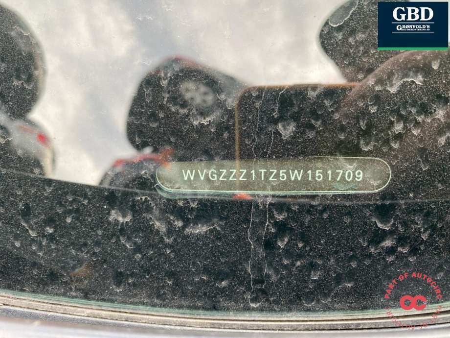 VW Touran 2003-2006 (Type I, Fase 1) , Motorkode: BKD, Girkassekode: