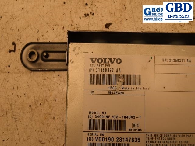 Volvo XC60, 2008-2013 (Type I, Fase 1) (VOLVO|31360322)