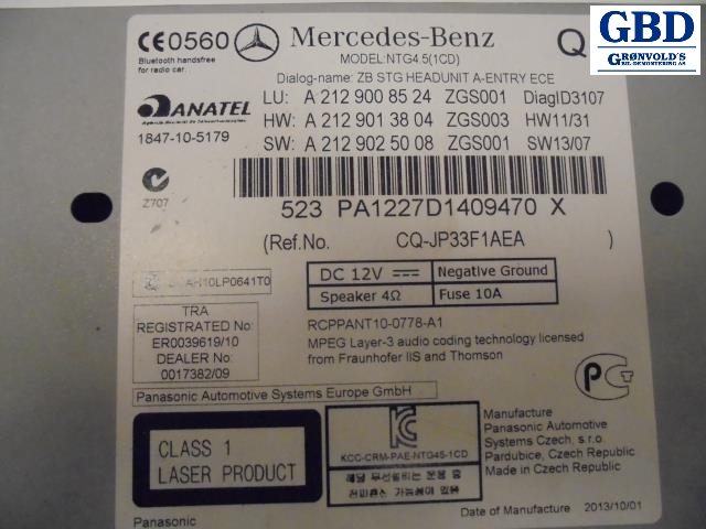 Mercedes E-Klasse, 2013-2016 (W212, Fase 2) (A 212 900 60 22)