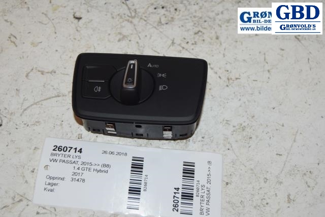 VW Passat, 2015-2019 (B8, Fase 1)(VW|3G0 941 633 J)