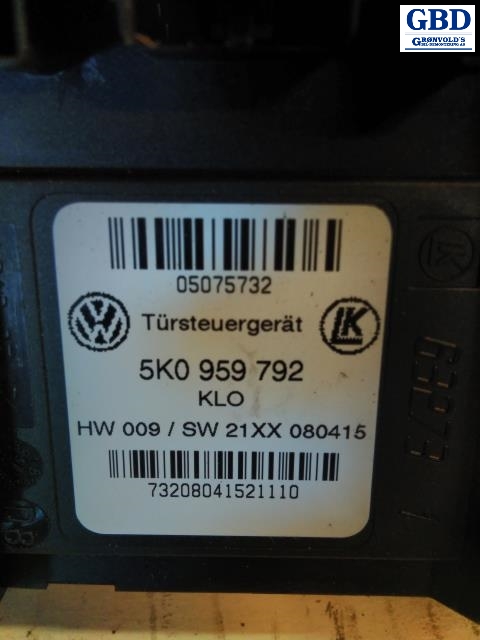 VW Touran, 2010-2015 (Type I, Fase 3) (1T1 837 730 BC)