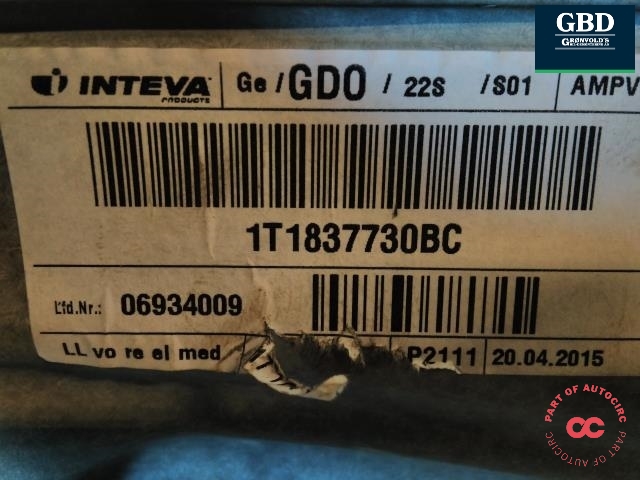 VW Touran, 2010-2015 (Type I, Fase 3) (LK|1T0 959 702 S  Z0B)
