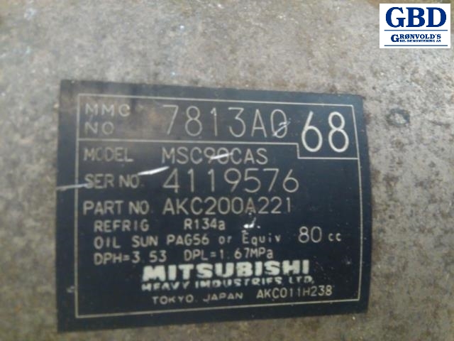 Mitsubishi Outlander, 2007-2010 (Type II, Fase 1) (MITSUBISHI|7813A128|7813A068)