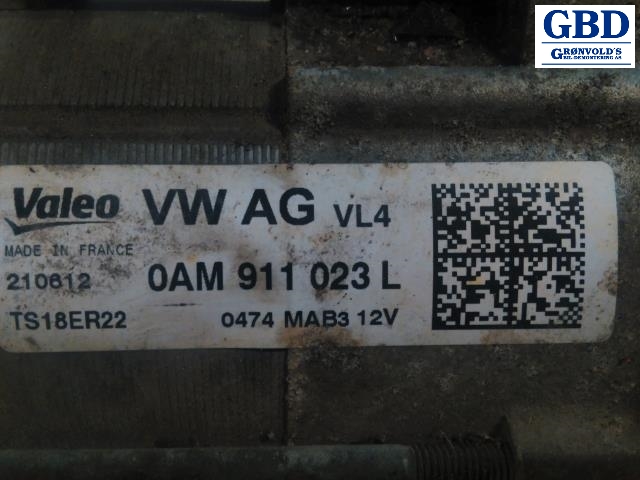 VW Golf VI, 2008-2012 (VALEO|0AM 911 023 L)