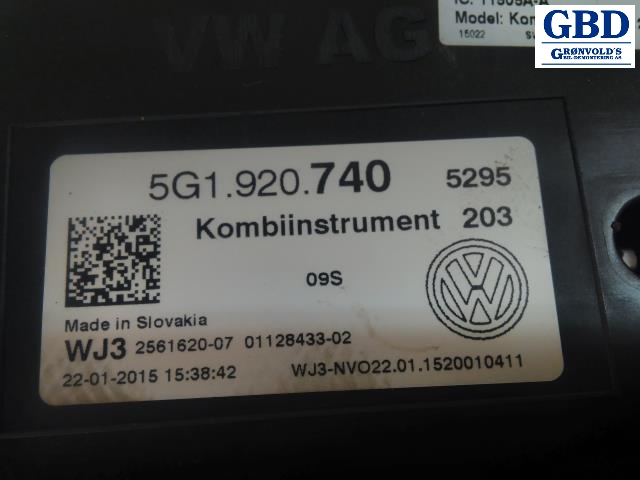 VW Golf VII, 2012-2017 (Fase 1) (5G1920740)