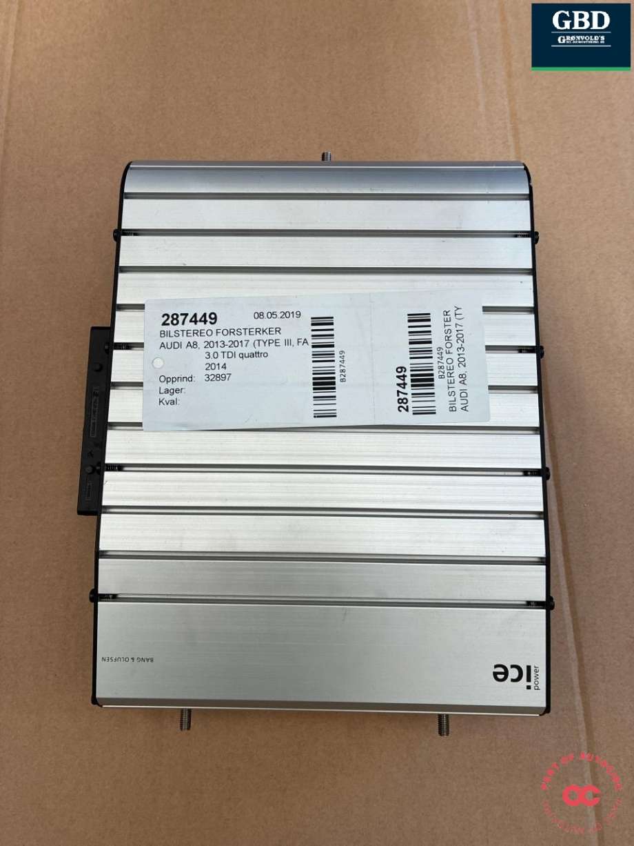 Bilstereo forsterker til Audi A8 2013-2017 (Type III, Fase 2) (AUDI|4H0 035 466|)