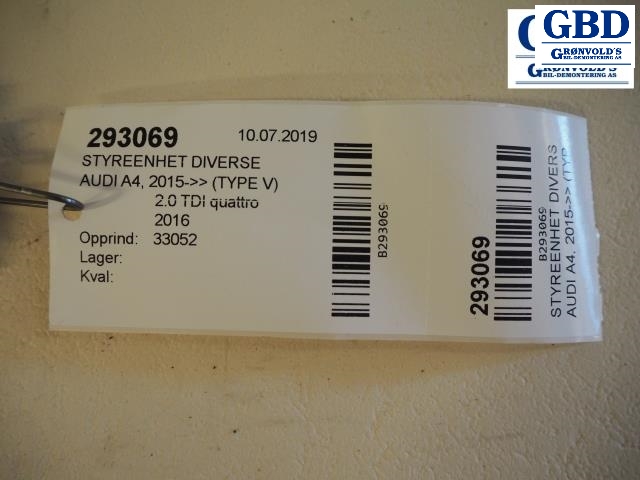 Audi A4, 2015-2019 (Type V, Fase 1) (B9) (4M0 035 456 A)