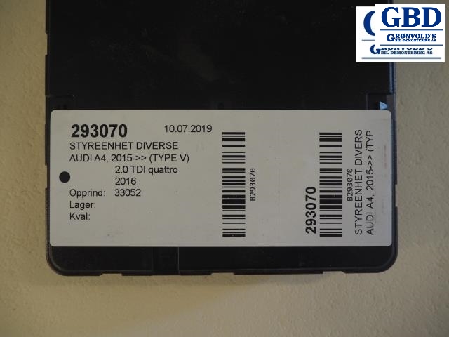 Audi A4, 2015-2019 (Type V, Fase 1) (B9)(|8W0 907 064 AB)