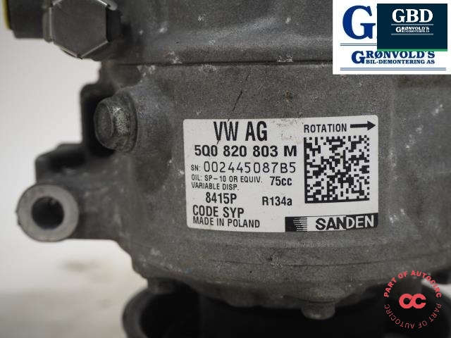 VW Caddy, 2015-2020 (Type III, Fase 3) (SANDEN|5Q0 820 803 F|5Q0 820 803 M)