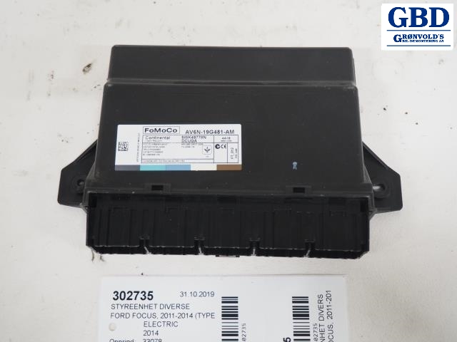 Ford Focus, electric, 2012-2018(FOMOCO|AV6N-19G481-AM)