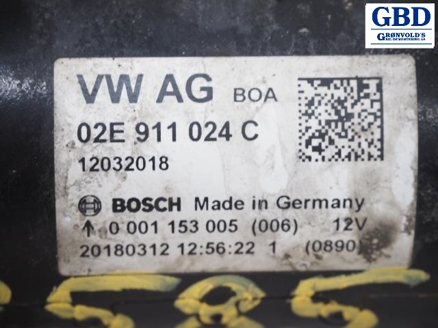 VW Caddy, 2015-2020 (Type III, Fase 3) (BOSCH|02E 911 024 C)