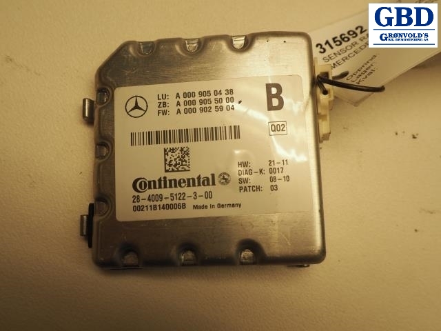 Mercedes ML, 2011-2015 (W166, Fase 1) (CONTINENTAL|28-4009-5122-3-00|A0009050438|A0009055000| A0009055904)