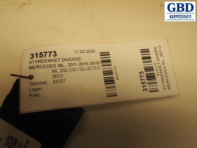 Mercedes ML, 2011-2015 (W166, Fase 1)(|A 000 900 38 00)