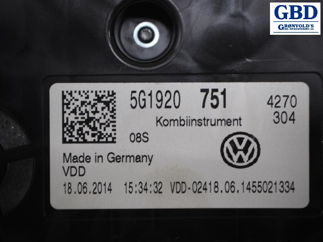 VW Golf VII, 2012-2017 (Fase 1) (VDO|5G1 920 751)