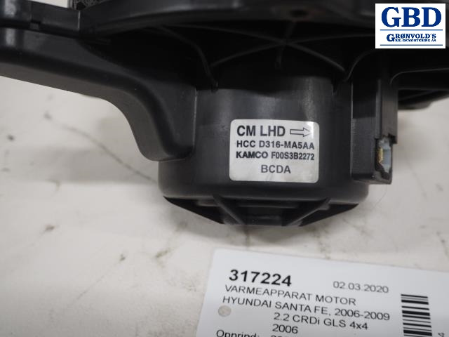 Hyundai Santa Fe, 2006-2009 (Type II, Fase 1) (97113 2B000|D316-MA5AA)