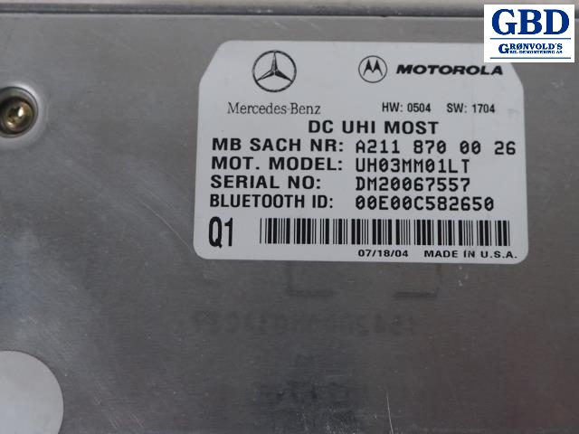 Mercedes SLK, 2005-2011 (R171) (A211 870 00 26|A 211 870 27 26)