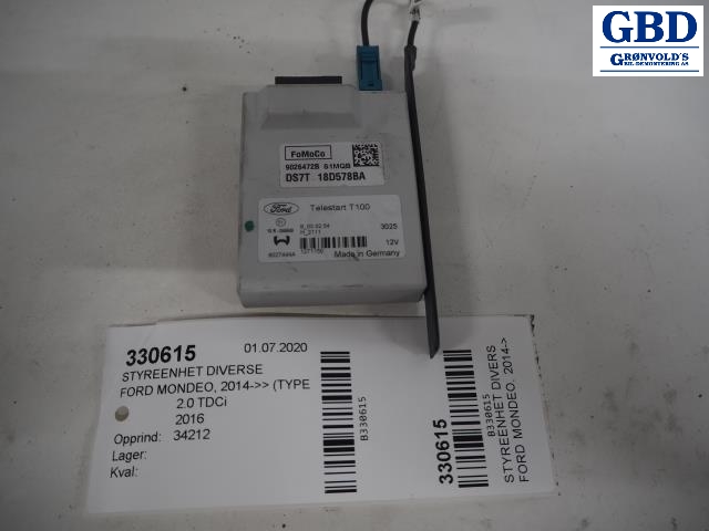 Ford Mondeo, 2014-2019 (Type V, Fase 1)(FOMOCO|DS7T 18D578BA)