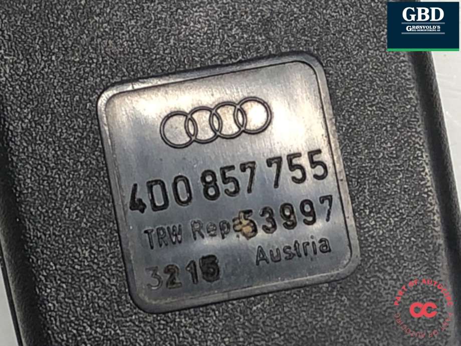 Sikkerhetsbeltelås høyre foran til Audi A8 1995-2002 (Type I)  (4D0 857 755|)