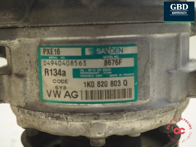 Audi A3, 2003-2008 (Type II, Fase 1) (SANDEN|1K0 820 859 F|1K0820803 0)