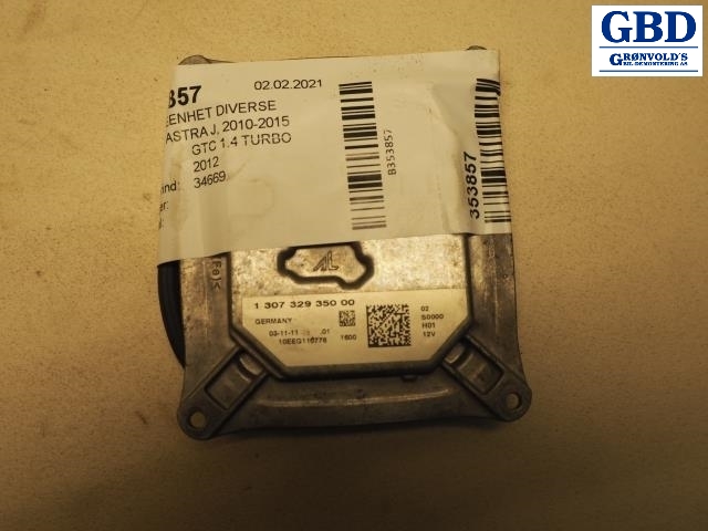 Opel Astra J, 2010-2015 (13377769|1 307 329 350 00)