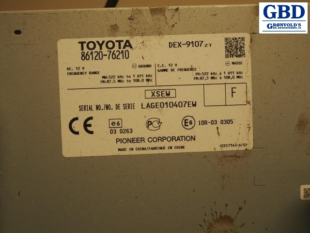 Lexus CT, 2010-2020 (TOYOTA|8612076210)