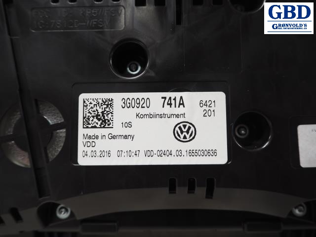 VW Passat, 2015-2019 (B8, Fase 1) (3G0 920 741 A)