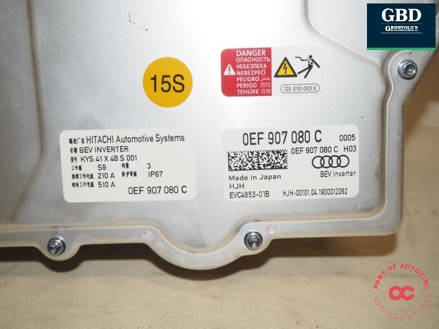 Inverter elbil til Audi e-tron 2018-->>  (0EF 907 080 C|0EF 907 080 G|0EF 907 180 J)