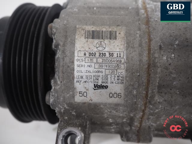 Aircondition kompressor til Mercedes E-Klasse, Coupe/Cab 2009-2013 (Fase 1) (C207) (C207) (A 002 230 31 11|A 002 230 50 11|A 002 230 31 11 80)